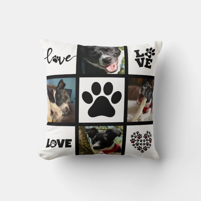 Cute Pet Owner Create Your Own Animal Lover Throw Pillow (Front)