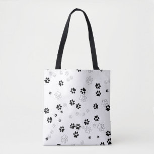 Cute Pet Paw Prints Tote Bag