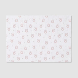 Cute Pet Paws with Hearts 10lb Tissue Paper, White Tissue Paper