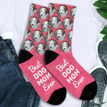 Cute Pet Photo Fun Novelty Pattern Custom DOG MOM Socks<br><div class="desc">Delight the Dog Lover in Your Life Introducing our charming Dog Photo Socks, the perfect gift for the ultimate dog mom! These socks are designed with the dog lover in mind, featuring an adorable all-over pattern that includes your cherished pup's picture and playful paw prints. Features Personalized Design: Transform your...</div>