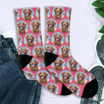 Cute Pet Pink Photo Dog Socks<br><div class="desc">Introducing the perfect gift for dog lovers everywhere—Personalized Dog Photo Socks! These delightful socks are designed for those who cherish their furry friends and want to carry a piece of them wherever they go. Whether you’re a proud dog mom or searching for a heartfelt memorial gift, these socks offer a...</div>