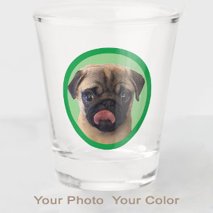 Cute Pet Pug Pup Dog Lover Photo Stocking Stuffer  Shot Glass