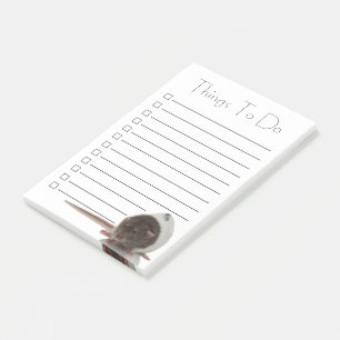 Cute Pet Rat Checklist Post-it Notes