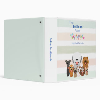 Cute Pet Records Binder