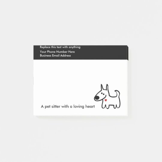Cute Pet Sitter Design Post-it Notes