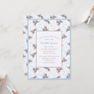 Cute Petit Lapin Baby shower Invitation