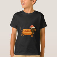 Cute Petite Christmas Funny Hot Dog Dachshund 
