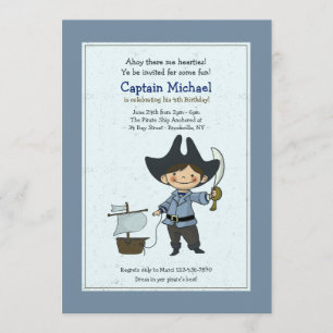 Cute Petite Invitation Pirate