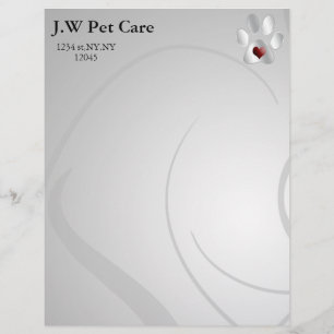 Cute Pets Business Letterheads Letterhead