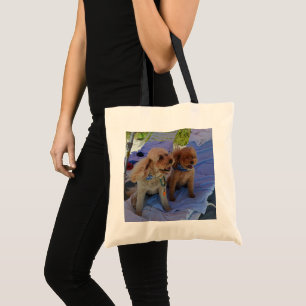 Cute Pets Cockapoo Dogs Beach Family Unique Photo Tote Bag