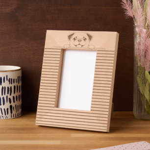 Cute Pets Minimalistic Design - Dog 1 Etched Frames