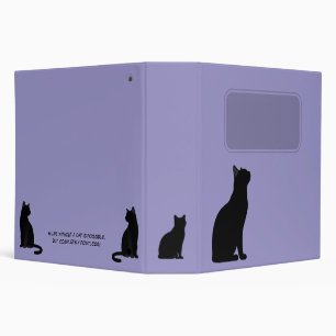 Cute Pets Silhouettes Design - Cats 1 + text Binder
