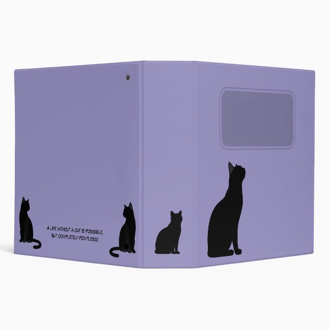 Cute Pets Silhouettes Design - Cats 1 + text Binder (Background)
