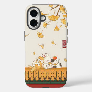 Cute Pets under Autumn Sunshine iPhone 16 Case