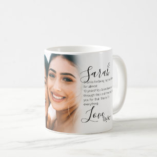 cute photo best friend bestie script coffee mug