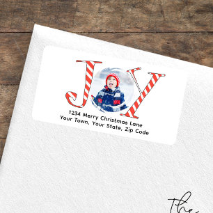 Cute Photo Christmas Return Address Label