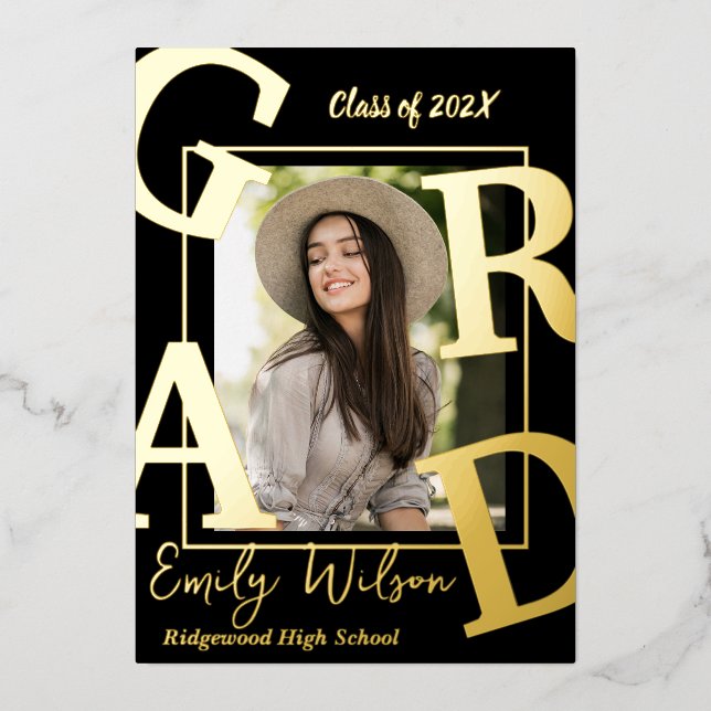 Cute Photo Class of 2025 Graduation Announcement  (Front)