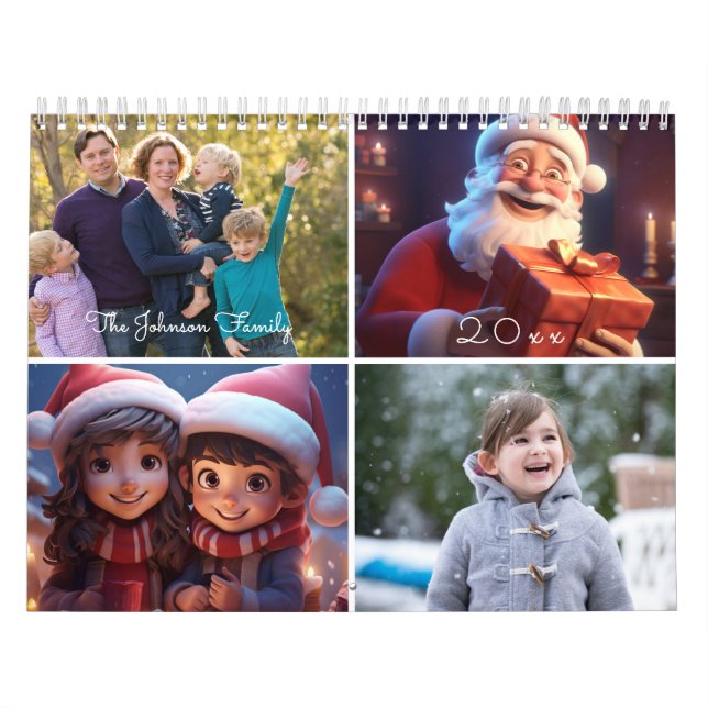 Cute Photo Family Yearly Calendar (Cover)