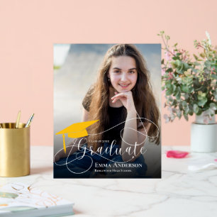 Cute Photo Graduate Announcement Class Of 2025 Acrylic Sign