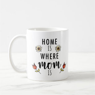 Cute Photo Home is Where Mom is Coffee Mug