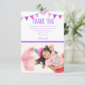 Cute Photo kids Flat Thank You Card (Standing Front)