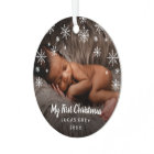 Cute Photo Snowflakes Baby First Christmas