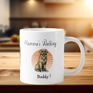 Cute Photo with Graphic Mama's Buddy Personalize Large Coffee Mug