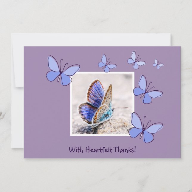 Cute Photo - With Heartfelt Thanks! Thank You Card (Front)