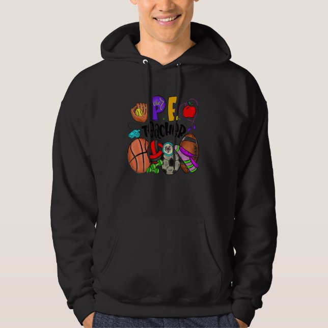 Cute Physical Education Back To School Phys Ed Tea Hoodie (Front)