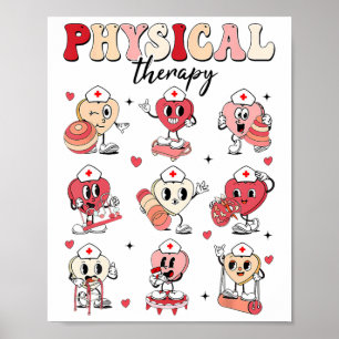 Cute Physical Therapy Valentine's Day Pt Pta Pedia Poster