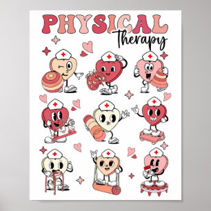 Cute Physical Therapy Valentine's Day Pt Pta Pedia Poster