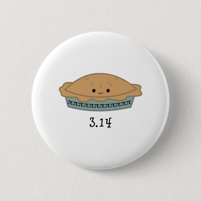 Cute Pi Day 3.14 2 Inch Round Button (Front)