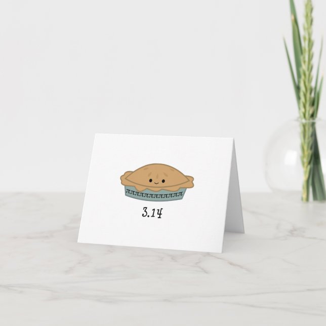 Cute Pi Day 3.14 Card (Front)