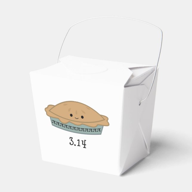 Cute Pi Day 3.14 Favor Box (Front Side)