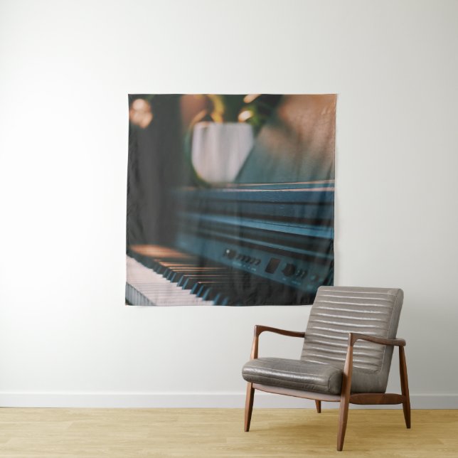 Cute Piano Artwork Tapestry (In Situ)