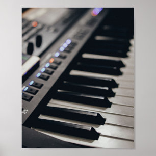Cute Piano Design Poster