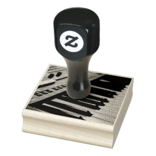 Cute Piano Design Rubber Stamp
