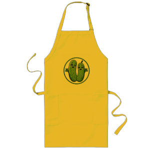 Cute Pickle Couple Funny Kawaii Pickles T-Shirt fo Long Apron