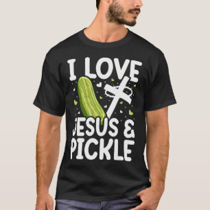 Cute Pickle Design For Men Women Kids Jesus Pickle T-Shirt