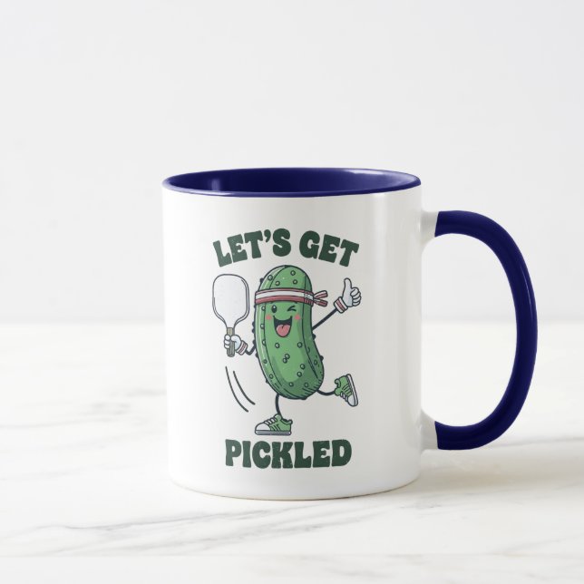 Cute Pickleball Character Funny Saying  Mug (Right)