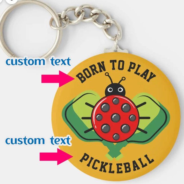 🐞Cute pickleball ladybug Keychain (Creator Uploaded)