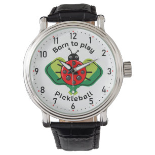 🐞Cute pickleball ladybug white Watch