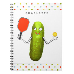 Cute Pickleball Player Notebook