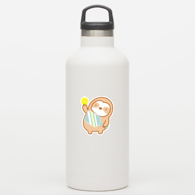 Cute Pickleball Player Sloth (Waterbottle)
