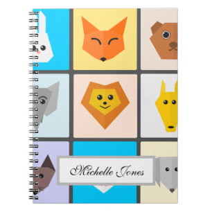 Cute Pictures of Animals Add Your Name Homeschool Notebook