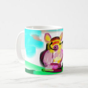 Cute pig art  coffee mug
