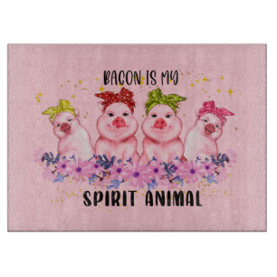 cute pig bacon lovers cutting board