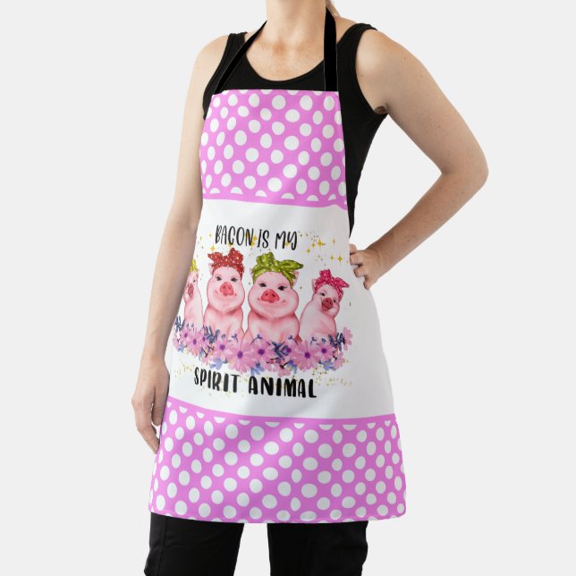 cute pig bacon lovers kitchen apron (Insitu)