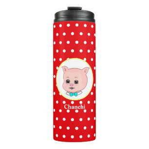 Cute Pig Cartoon Thermal Tumbler