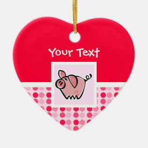 Cute Pig Ceramic Ornament